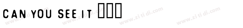 Can you see it字体转换